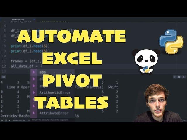 Automate Excel Pivot Tables Across Workbooks - Learn Python Pandas