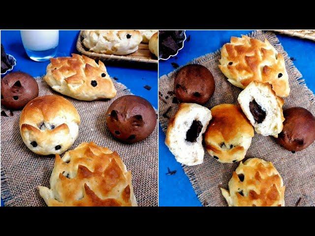 Hedgehog Bread Rolls / Chocolate Stuffed Hedgehog Bread / Stuffed Hedgehog Buns