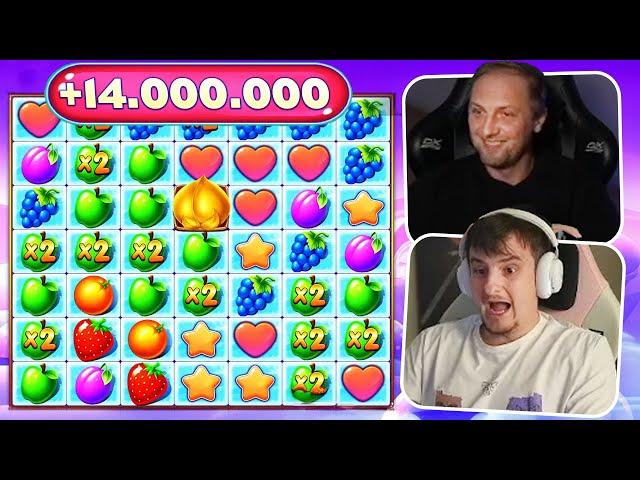 ЗУБАРЕВ и ЗЛОЙ Словили Максвин! Выиграли 14.000.000! Максвин в Fruit Party! Заносы Недели!