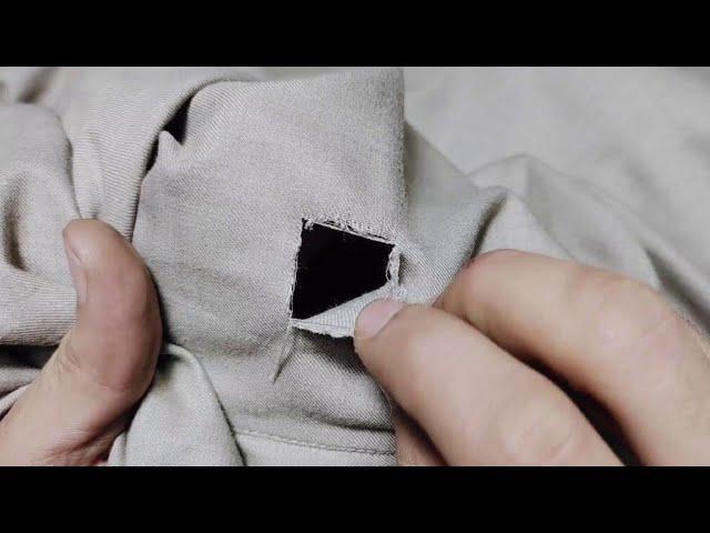 Learn how to invisibly fix a hole in your clothes / The art of repairing clothes