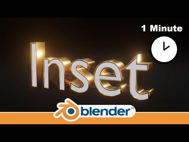 How to make an Inset Text Effect in 1 Minute | Blender 3.0