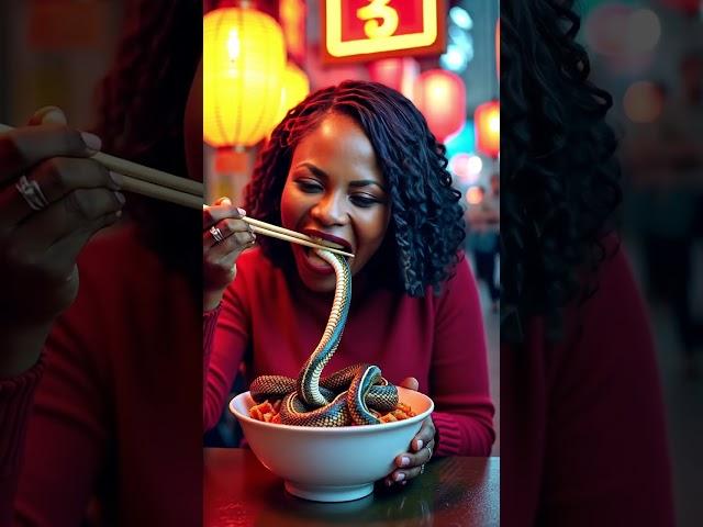 LADY EATING SNAKE