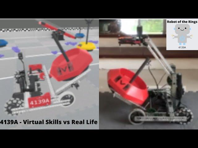VEX V5 Tipping Point Real Life vs Virtual Skills | Robot of the Rings