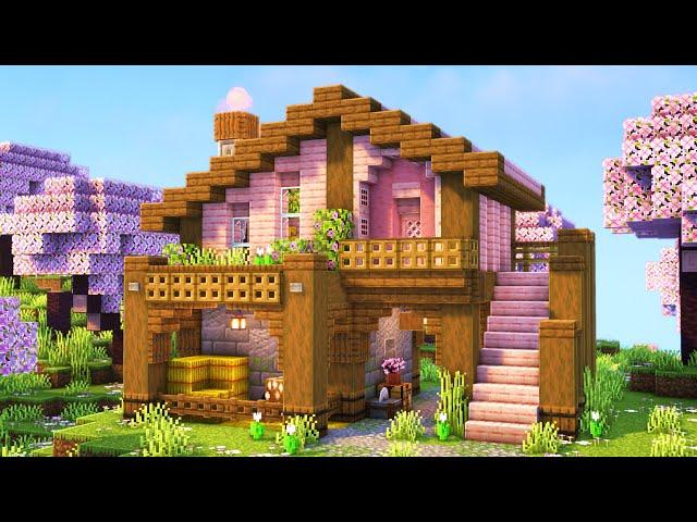 Minecraft | How to build a Cherry Blossom House | Tutorial