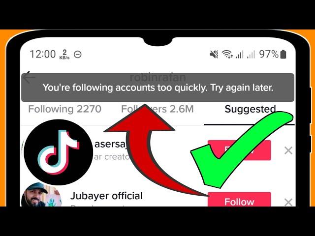 TikTok "You're following accounts too quickly. Try again later." Problem Solved