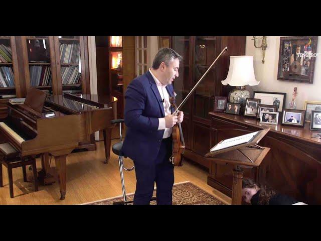 Maxim Vengerov at home with his daughter Lisa