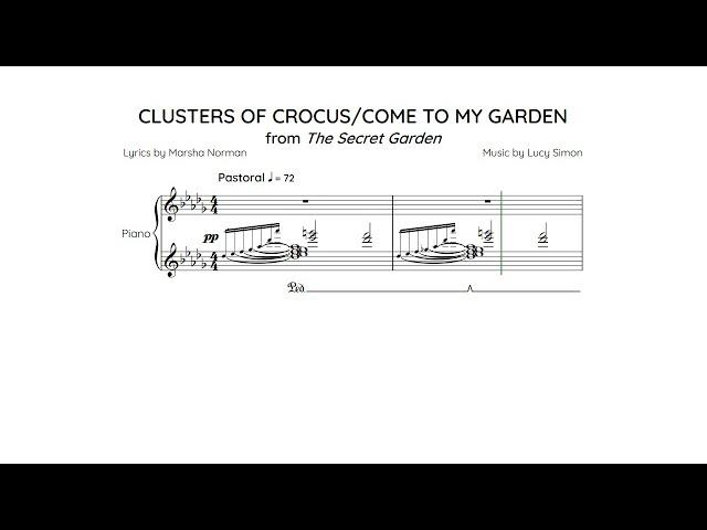 "CLUSTERS OF CROCUS/COME TO MY GARDEN" backtrack from "The Secret Garden"