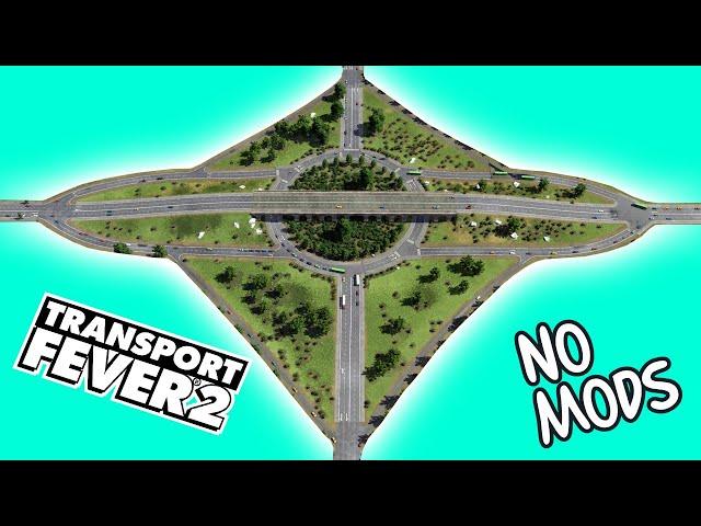 Easy intersection to handle heavy traffic for Transport Fever 2