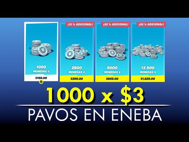  1000 pavos de Fortnite por $3 en Eneba [VPN]