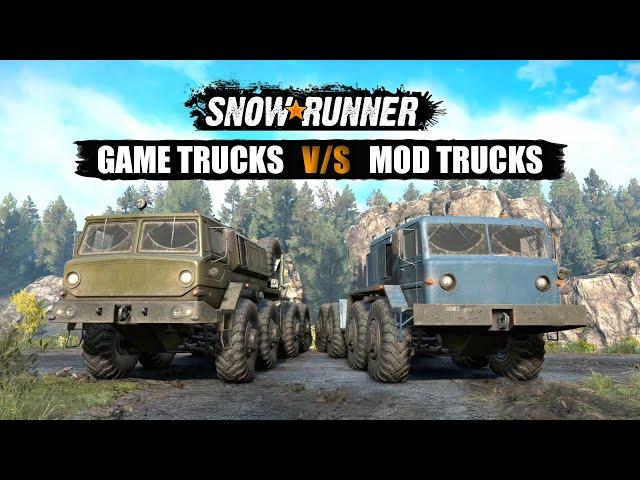 Snowrunner Game Vehicles vs Their mod counterparts | What's better