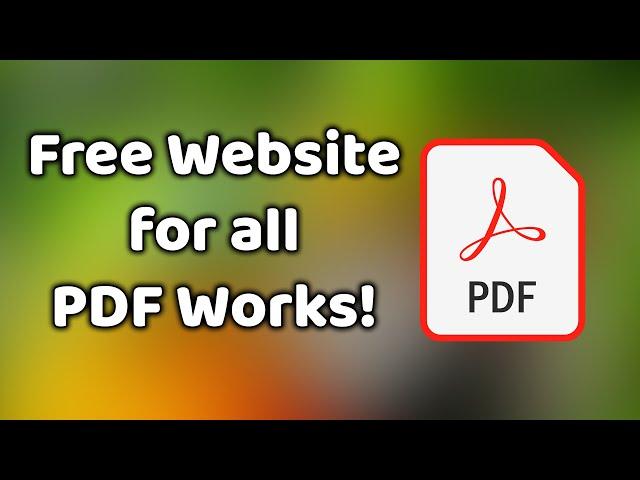 How to Edit PDF & Convert PDF to Word - FREE Website for all PDF related Works  #Shorts