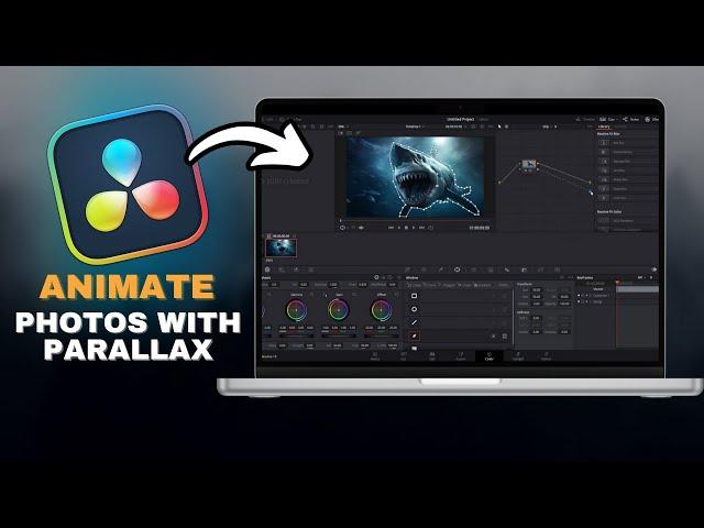 How To Animate PHOTOS With PARALLAX In Davinci Resolve in SECONDS!