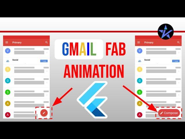 Gmail like Floating Action Button Animation based on scroll in Flutter -Extended FAB - FAB Animation