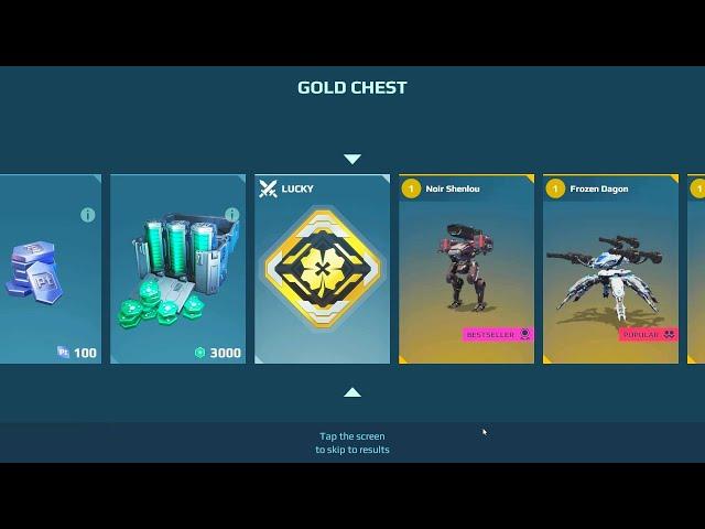 War Robots: My luckiest 97000 key special edition gold chest opening #warrobots