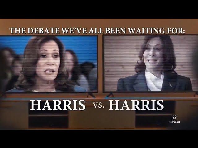 Donald Trump releases 'brutal' ad of Kamala Harris 'debating herself'