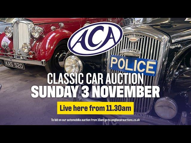 LIVE CLASSIC CAR AUCTION! Anglia Car Auctions November 2024 sale - Day Two