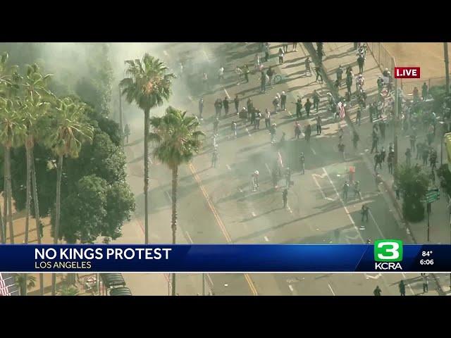 'No Kings' protest in Los Angeles turns violent