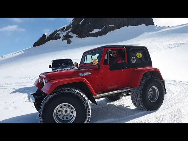 Jeep Rubicon snow driving on Vatnajökull 2019