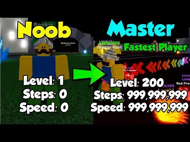 Noob To Master! Level 200! Becoming The Fastest Player! 3 Million Steps! - Legends Of Speed