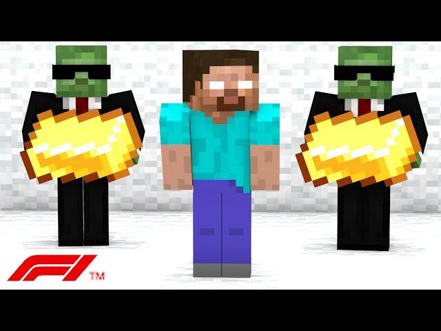 HEROBRINE vs F1 RACE - Funny Minecraft Animation