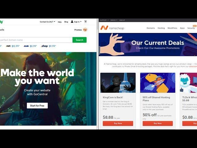 GODADDY VS NAMECHEAP    HONEST REVIEW  HUGE PROMO