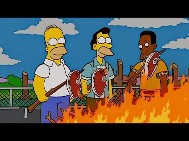 Homero de asado con amigos Los simpson capitulos completos en español latino