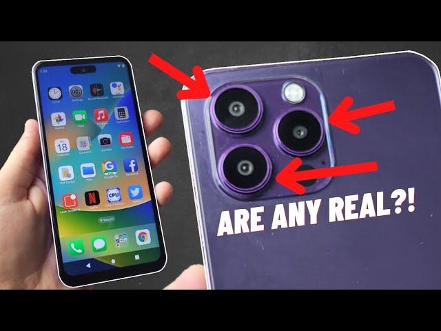 hilarious fake iPhone 14 Pro Max with sketchy features 