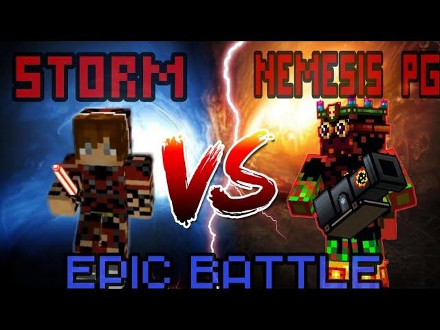 Pixel gun 3d. Nemesis PG VS Storm. Epic battle!