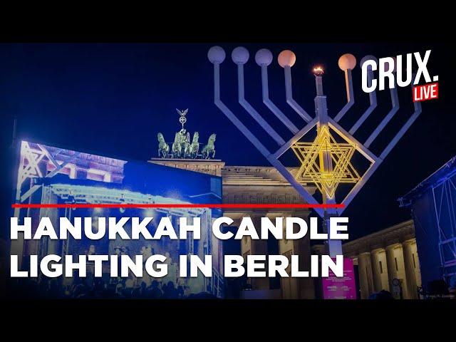 Hanukkah 2024 Live | Giant Menorah Lit Up In Berlin Ahead Of Hanukkah | Brandenburg Gate | Berlin