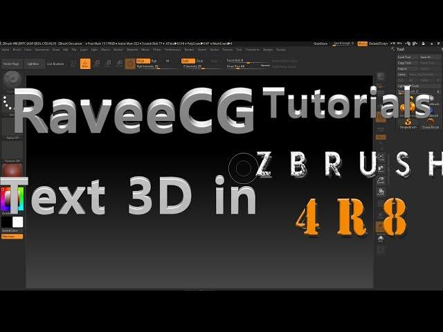 ZBRUSH 4R8  -  TEXT 3D & VECTOR SHAPES