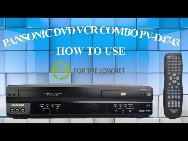 Panasonic PV-D4743 DVD VCR Combo Player Black How To Use/Product Demonstration Long Lasting