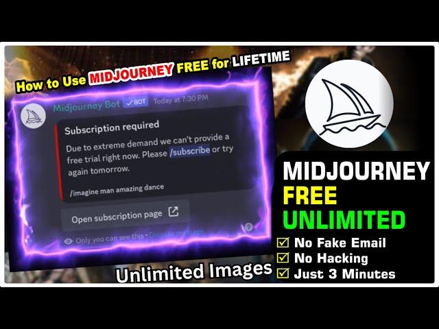 How to Use MidJourney FREE for LIFETIME | MidJourney FREE UNLIMITED | NO Subscription or Fake Emails