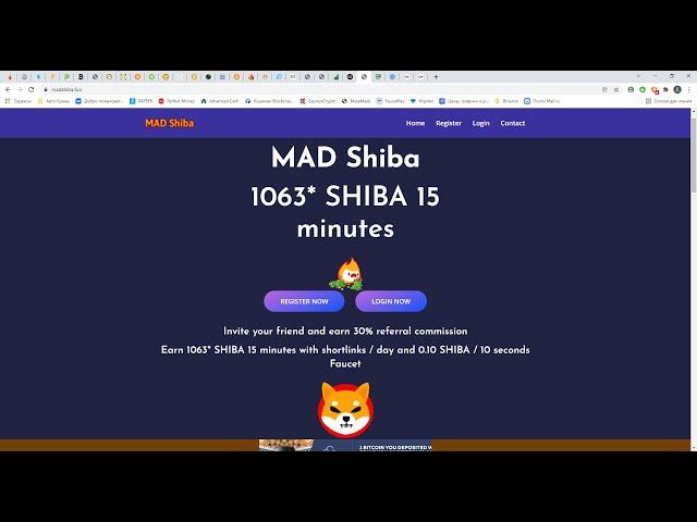 Жирный Кран на SHIBA INU - Проверка на Выплату (Успешно) Вывел 1120 SHIB (MAD Shiba)