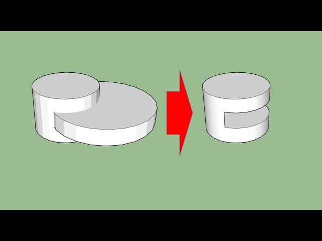 Sketchup Subtract tool (cut object )