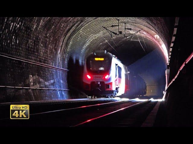 SEMMERINGBAHN Tunnels, galleries, bridges - Scenery mountain railway [4K]