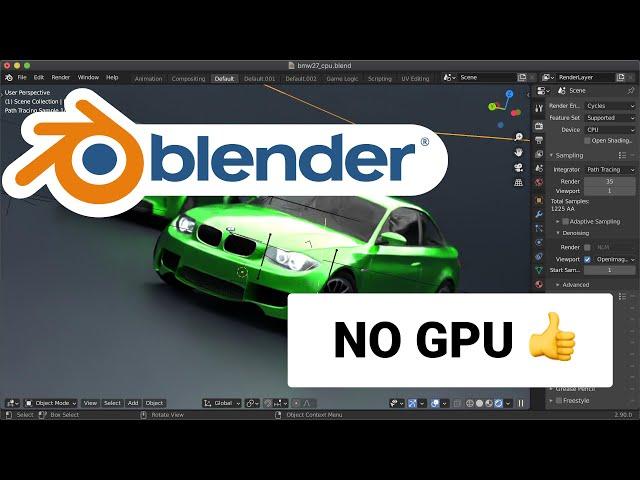 How to use Blender without a GPU