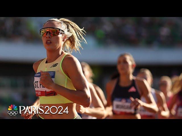 Elle St. Pierre separates late to win, Parker Valby advances in Trials 5k heat | NBC Sports