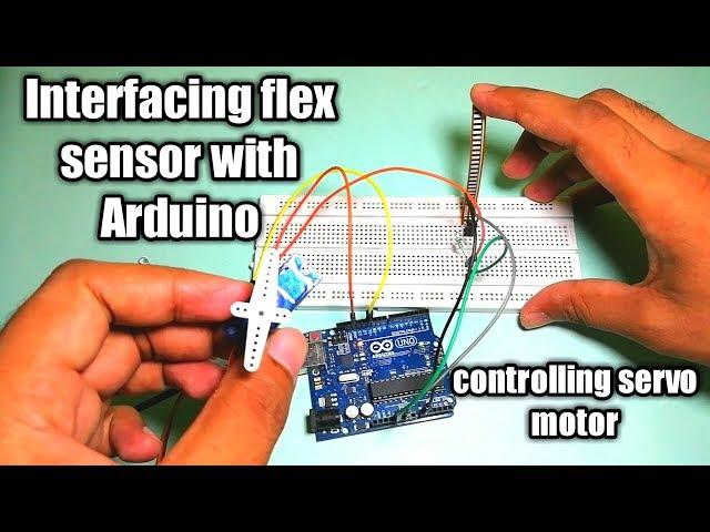 Interfacing Flex sensor With Arduino and control Servo Motor and LED.