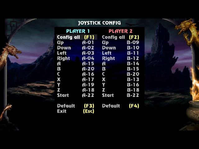 Setting up a controller on Mortal Kombat Mugen games