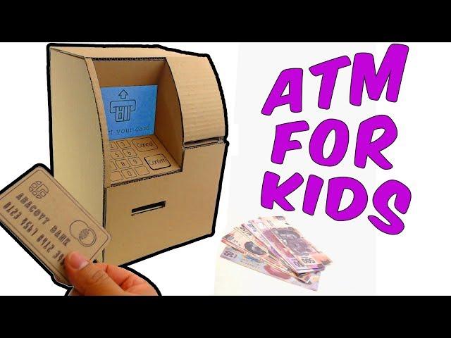 How to make an ATM from Cardboard for Kids