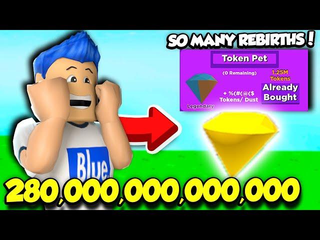 So I Bought The RAREST TOKEN PET In Rebirth Simulator AND GOT QUADRILLIONS OF REBIRTHS!! (Roblox)