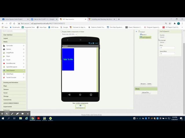 Talk to Me 1 App for MIT APP Inventor PLTW APP CREATORS