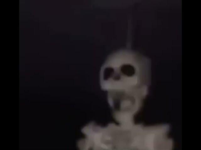 Skeleton spinning on fan meme