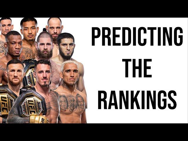 Predicting The UFC Rankings In Every Division In 1 Year
