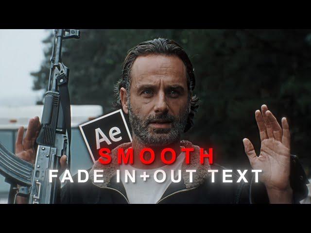 Smooth fade in+out text tutorial on after effects