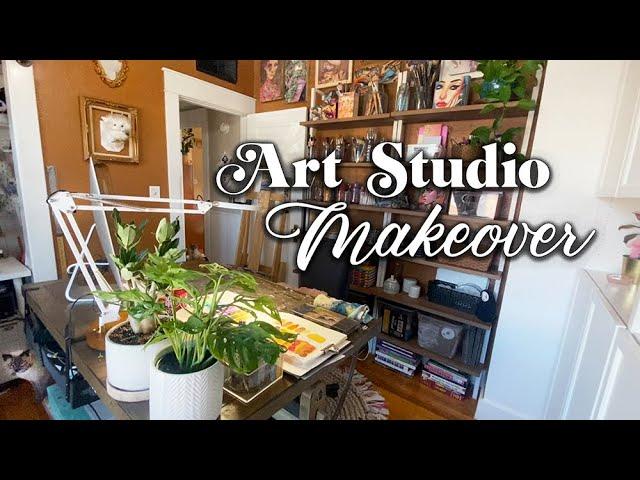 Art Vlog: Revamping my ART STUDIO!  Studio makeover + Tour