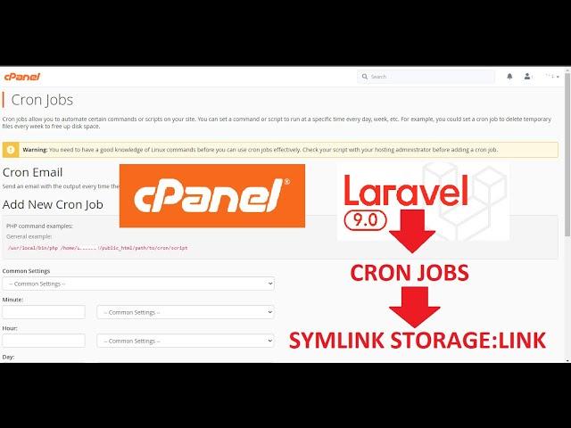 Cara membuat symlink storage link laravel di shared hosting lewat cpanel cron jobs