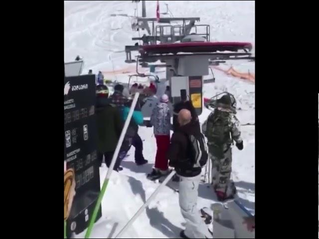 Чп в Грузии !Жесть! Осторожно ненормативная лексика 18+. Accident in Gudauri, Georgia Ski