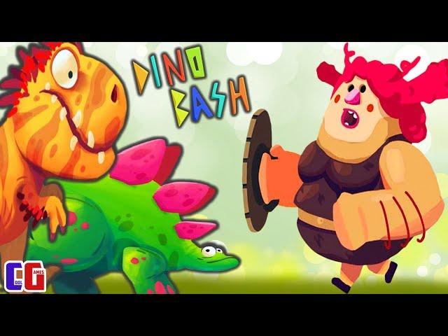 Dino Beach #4 BOSS TROGLODYTES and NEW STEGO Cartoon DINOSAUR in the game Dino Bash from CoolGAMES