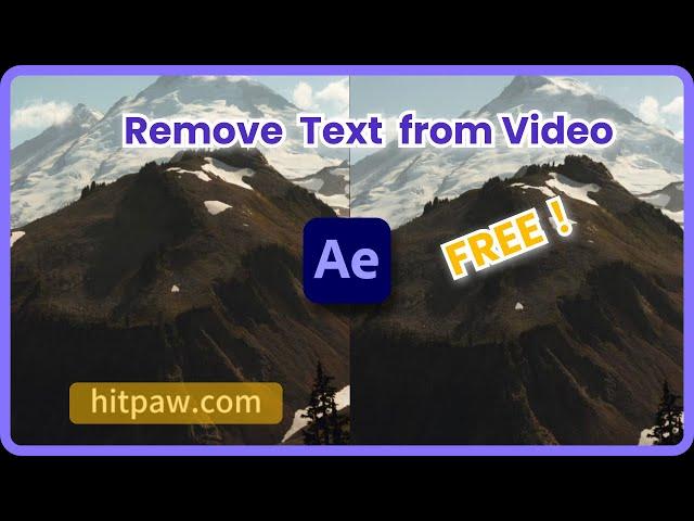 How to Remove Watermark from video with After Effects in 2023?